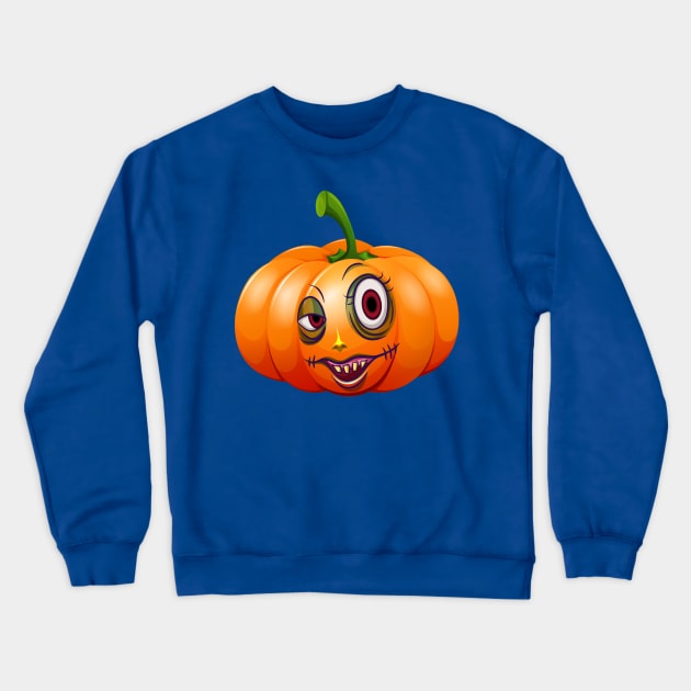 Funny Pumpkin Crewneck Sweatshirt by Mako Design 